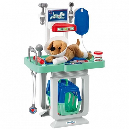 Детский набор Ветеринарная клиника с переноской, собачкой и аксессуарами 